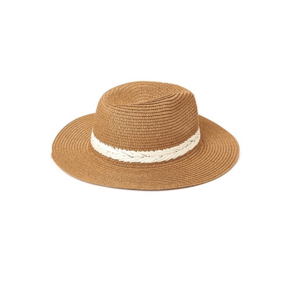 Time and Tru Boho Embroidered Fedora Hat NWT Sun Hat Beach Vacation